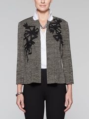 Suede Applique Mélange Jacket