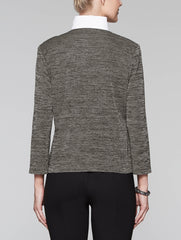 Suede Applique Mélange Jacket