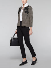 Suede Applique Mélange Jacket
