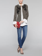 Suede Applique Mélange Jacket