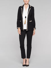 Dressy Trim Jacket Color Black/Gold