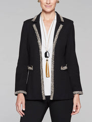 Dressy Trim Jacket Color Black/Gold