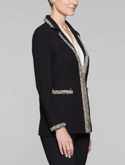 Dressy Trim Jacket Color Black/Gold
