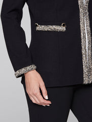 Dressy Trim Jacket Color Black/Gold