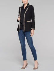 Dressy Trim Jacket Color Black/Gold