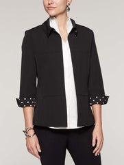 Polka Dot Trim Jacket