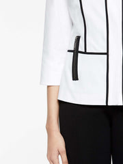 Cotton Piped Zip Jacket
