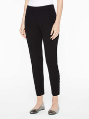 Knit Pant with Laced Trim Color Black