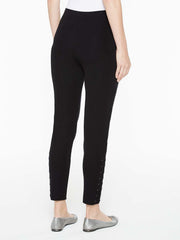 Knit Pant with Laced Trim Color Black