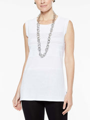 Crochet Stitch Tank Color White