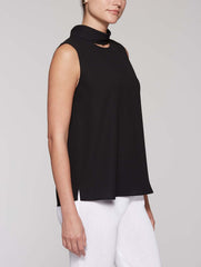 Crepe de Chine Hi Neck Tank