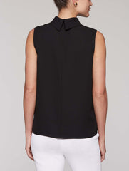 Crepe de Chine Hi Neck Tank