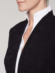 Embroidered Panel Jacket Color Black