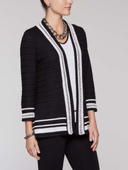 Crochet Chain Trim Jacket