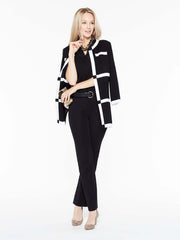 Contrast Frame Jacket Color Black/White