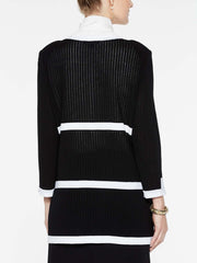 Contrast Frame Jacket Color Black/White