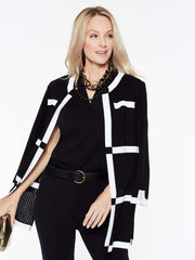 Contrast Frame Jacket Color Black/White