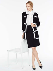 Contrast Frame Jacket Color Black/White