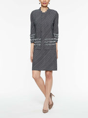 Bias Pattern Fringe Jacket
