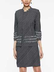 Bias Pattern Fringe Jacket
