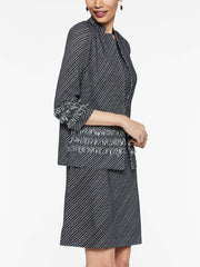 Bias Pattern Fringe Jacket