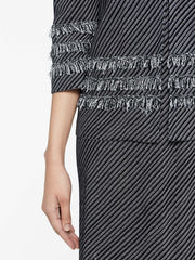 Bias Pattern Fringe Jacket