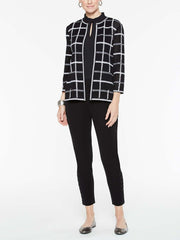 Loop Stitch Checkered Jacket Color Black/White