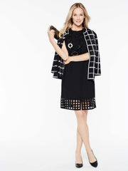 Loop Stitch Checkered Jacket Color Black/White