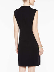 Tie Neck Dress Color Black