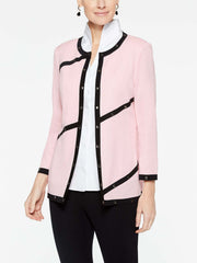 Piped and Stud Trim Jacket