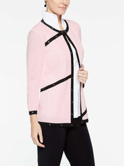 Piped and Stud Trim Jacket