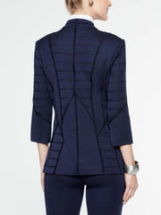 Shine Stitch Jacket Color Indigo