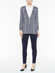 Spectator Trimmed Jacket Color Indigo/White