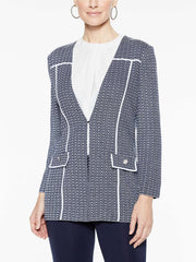 Spectator Trimmed Jacket Color Indigo/White