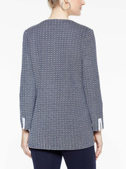 Spectator Trimmed Jacket Color Indigo/White