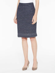 Tweed Dash Skirt Color Indigo/White