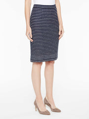 Tweed Dash Skirt Color Indigo/White