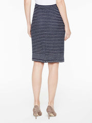 Tweed Dash Skirt Color Indigo/White