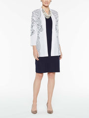 Embroidery Accent Jacket Color White/Indigo