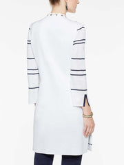 Graphic Plaid Topper Color White/Indigo