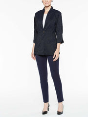 Textured Woven Jacket Color Indigo