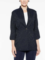 Textured Woven Jacket Color Indigo