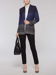 Honeycomb Texture Jacket Color Mazarine/Black/Linen