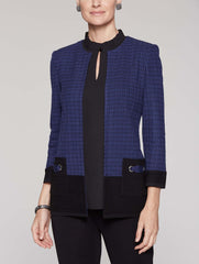 Pocket Detail Jacket Color Mazarine/Black