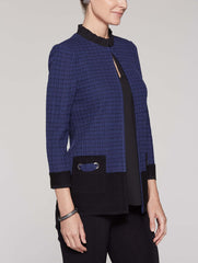 Pocket Detail Jacket Color Mazarine/Black