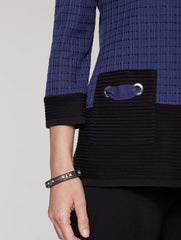Pocket Detail Jacket Color Mazarine/Black