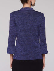 Suede Flower Lurex Jacket Color Black/Mazarine