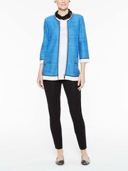 Melange Detail Pocket Jacket Color China Blue/Blue Flame/White