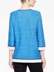 Melange Detail Pocket Jacket Color China Blue/Blue Flame/White