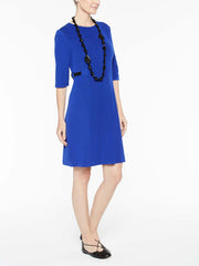 Detailed Waist Dress Color Blue Flame